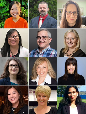 Rosanra Yoon, Winnie Sun, Jennifer Calver, Norma Tomlin, Ian DaSilva, Janet Chee, Ivy Bourgeault, Shanoja Naik, Sherry Espin, Attila Kovacs and Julia Roitenberg, Sue Bookey-Bassett